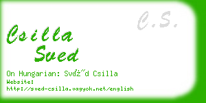 csilla sved business card